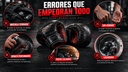 Por qué huelen tus guantes de boxeo y cómo evitarlo de verdad